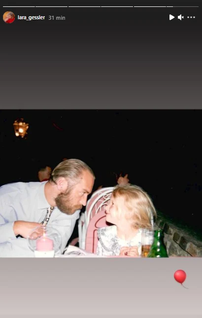 Lara Gessler żegna ojca na Instagramie / źródło: Instagram @lara_gessler