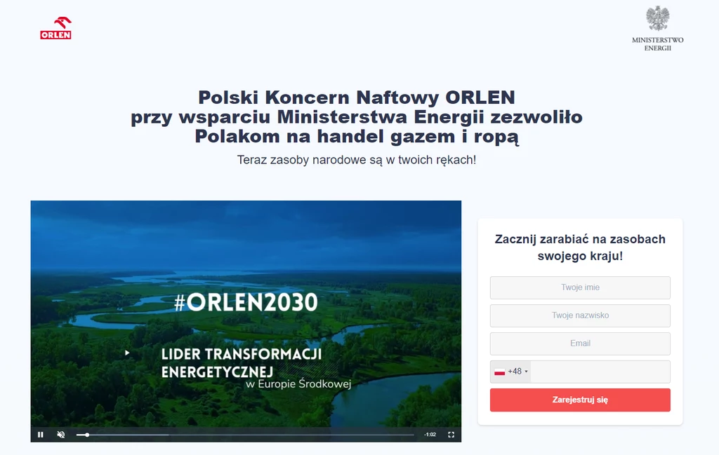 Ta strona to oszustwo. Nie ma nic wspólnego z firmą Orlen