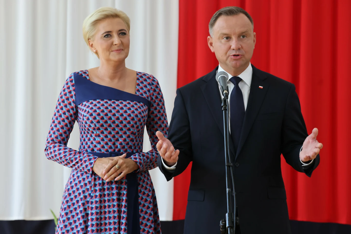 Andrzej Duda z żoną Agatą