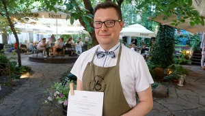 Marcin Nowak podczas akcji Ratujemy i Wspieramy Gastro w Lublinie