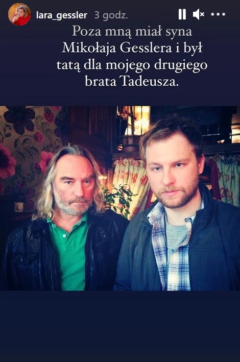 Lara Gessler zamieściła wspomnienie o swoim tacie Lara Gessler zamieściła wspomnienie o swoim tacie