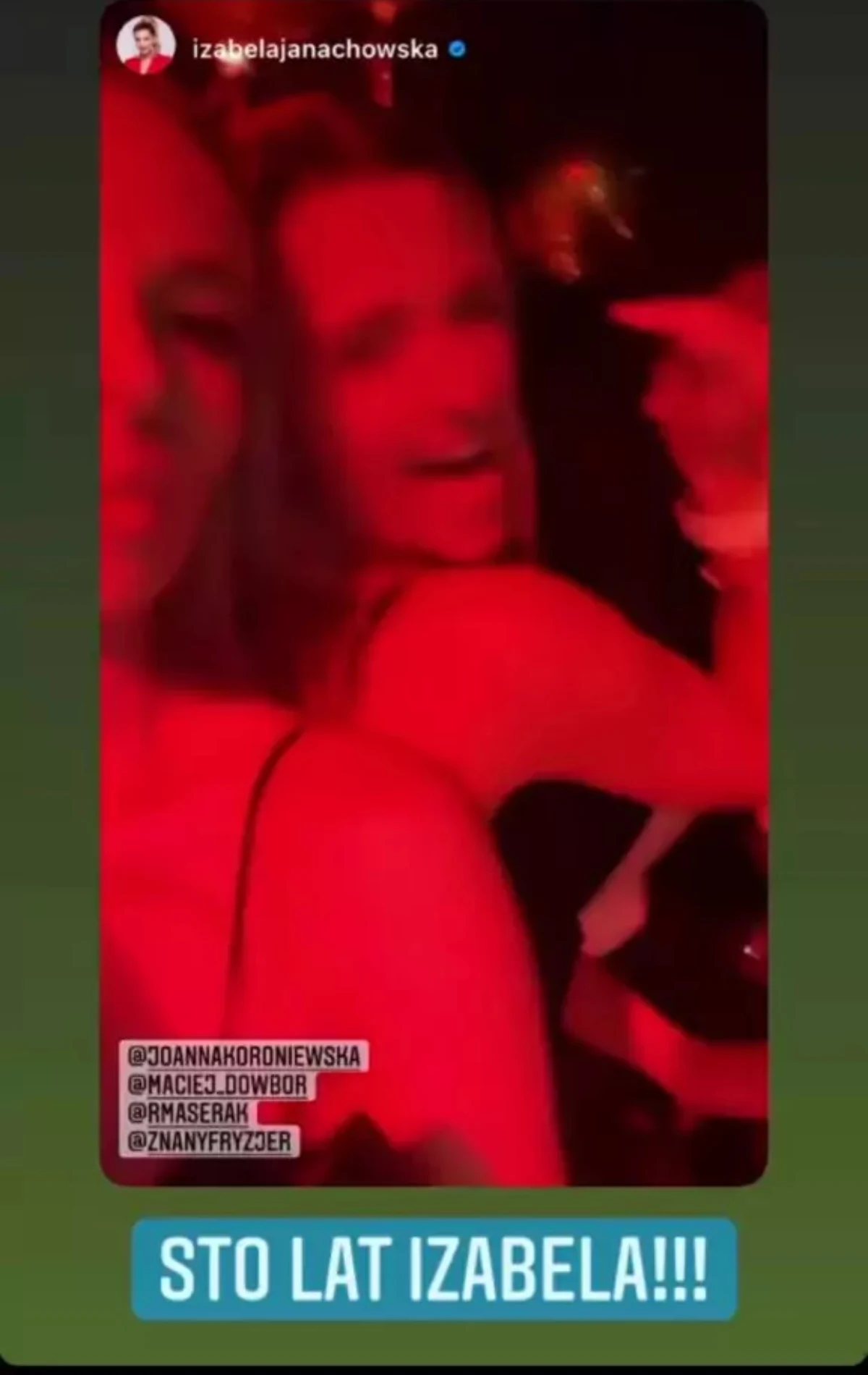 przyjęcie urodzinowe Izabeli Janachowskiej