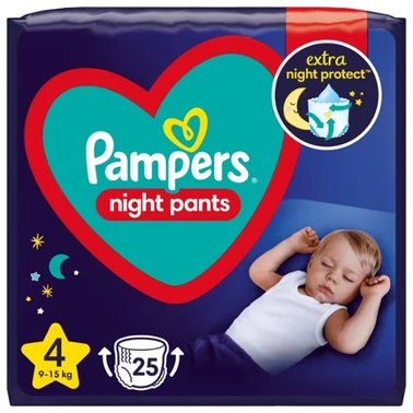 Pampers Night Pants Pieluchomajtki rozmiar 4, 25 pieluszek, 9kg-15kg - 6