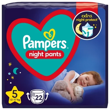 Pampers Night Pants Pieluchomajtki rozmiar 5, 22 pieluszek, 12kg-17kg - 5