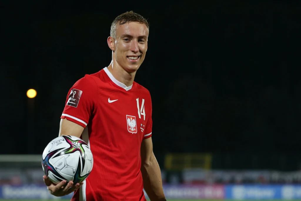 Adam Buksa, jako zdobywca hat-tricka, mógł zabrać ze sobą pamiątkową piłkę z meczu San Marino - Polska