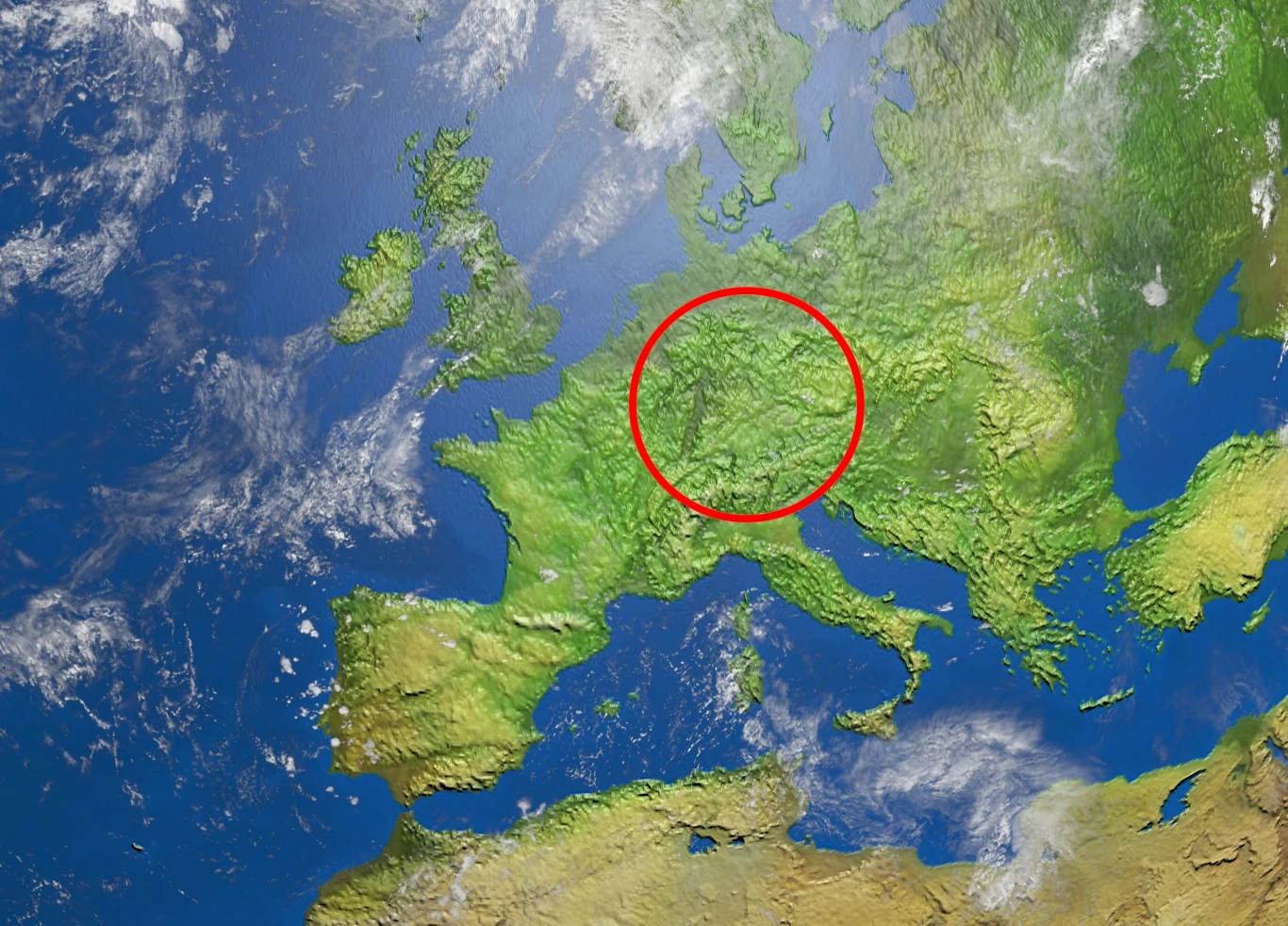 Położenie Badenii-Wirtembergii na tle mapy Europy Położenie Badenii-Wirtembergii na tle mapy Europy