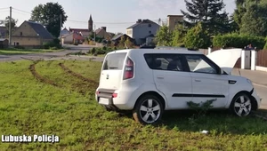 Pijany uciekał przed policją. Zatrzymały go... donice