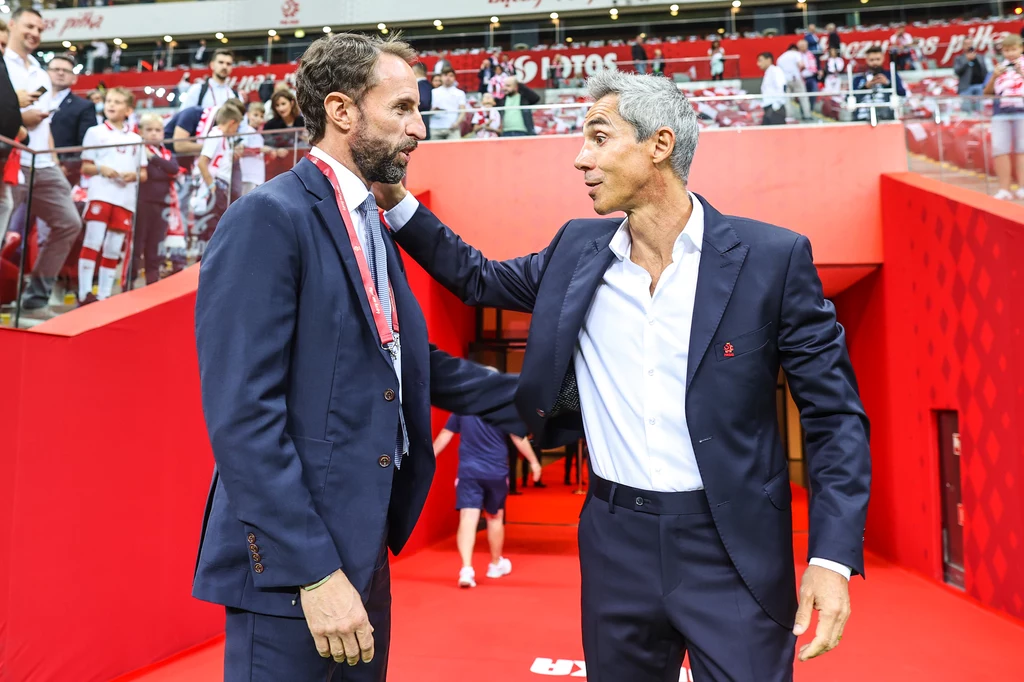 Selekcjonerzy obu zespołów - Gareth Southgate i Paulo Sousa. Selekcjonerzy obu zespołów - Gareth Southgate i Paulo Sousa.