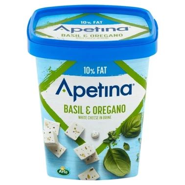 Arla Apetina Ser biały sałatkowy w kostkach z oregano i słodką bazylią 430 g - 1