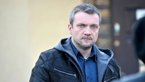Sebastian Wątroba na planie serialu "W11"