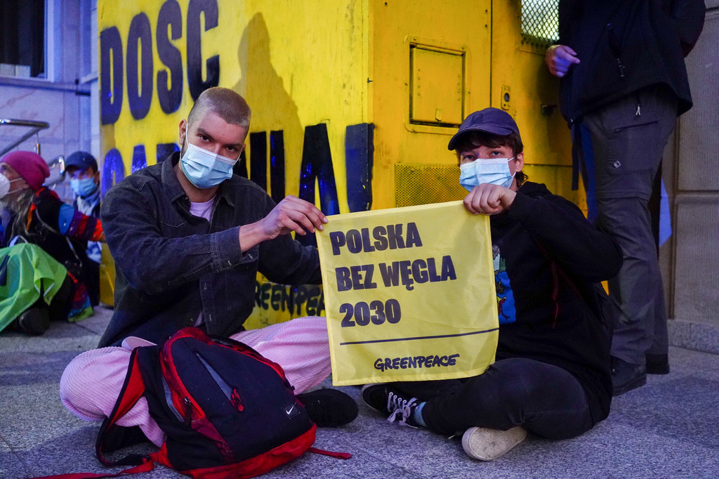 Protest przed Ministerstwem Aktywów Państwowych w Warszawie