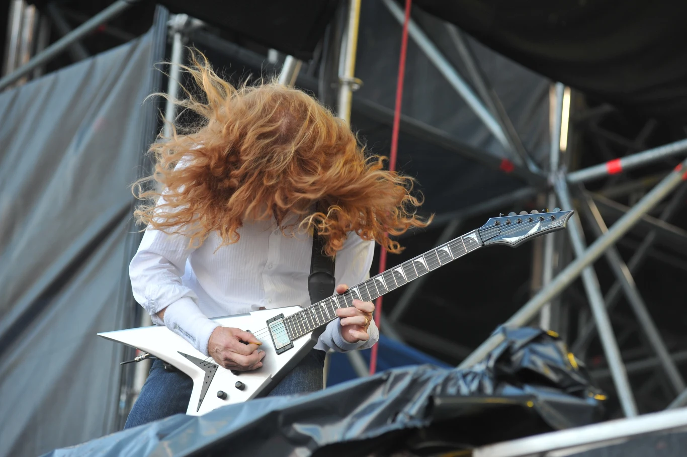 Dave Mustaine na koncercie Megadeth w Polsce, rok 2010 Dave Mustaine na koncercie Megadeth w Polsce, rok 2010