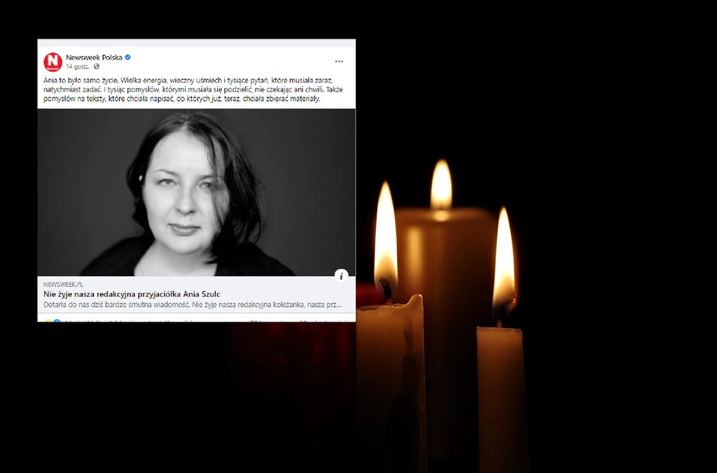 Nie żyje dziennikarka Anna Szulc Nie żyje dziennikarka Anna Szulc