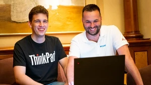 Jan-Krzysztof Duda i trener Kamil Mitoń