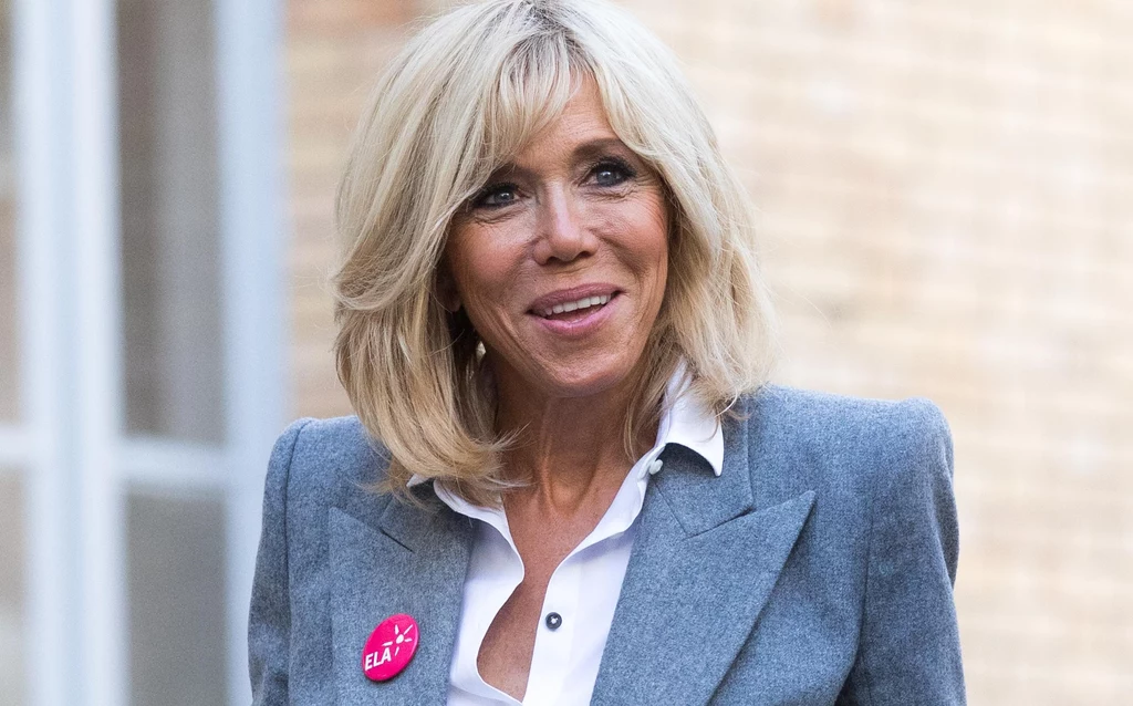 Brigitte Macron chetnie ubiera białe koszule