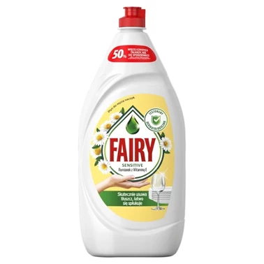 Fairy Skóra wrażliwa Chamomile & Vitamin E Płyn do mycia naczyń, delikatny dla skóry 1350 ML - 3