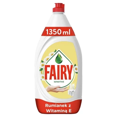 Fairy Skóra wrażliwa Chamomile & Vitamin E Płyn do mycia naczyń, delikatny dla skóry 1350 ML - 2