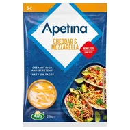 Arla Apetina Ser wiórkowany Cheddar & Mozzarella 200 g