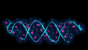 Na zdjęciu siRNA związany z mRNA