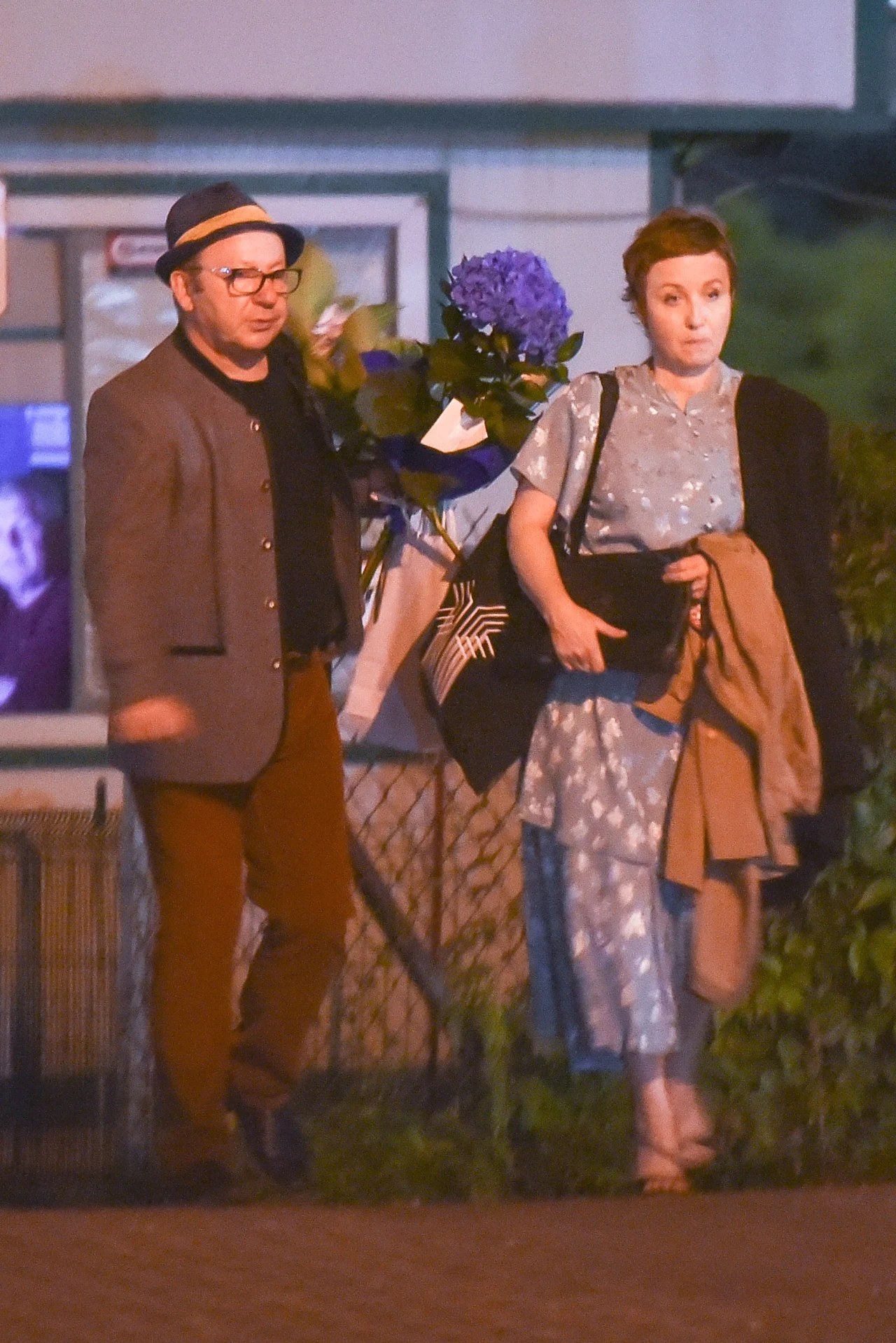 Zamachowski i Gabriela Muskała wspólnie udają się do mieszkania aktora Zamachowski i Gabriela Muskała wspólnie udają się do mieszkania aktora