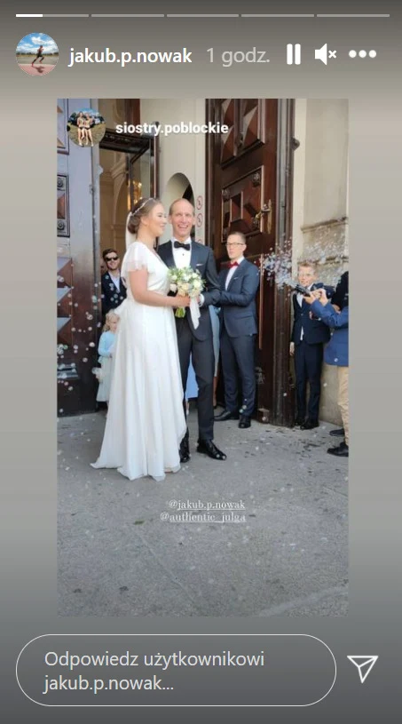 Julia Królikowska w dniu ślubu  Julia Królikowska w dniu ślubu