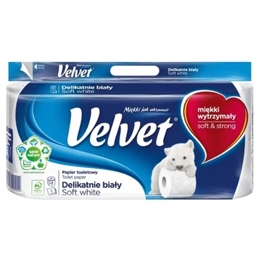 Velvet Delikatnie Biały Papier toaletowy 8 rolek - 5