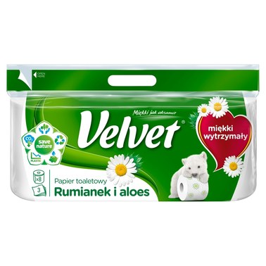 Velvet Rumianek i Aloes Papier toaletowy 8 rolek - 3