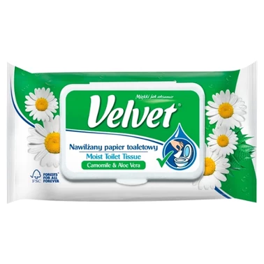 Velvet Camomile & Aloe Vera Nawilżany papier toaletowy 48 sztuk - 5