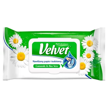Velvet Camomile & Aloe Vera Nawilżany papier toaletowy 48 sztuk - 4