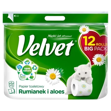 Velvet Rumianek i aloes Papier toaletowy 12 rolek - 3