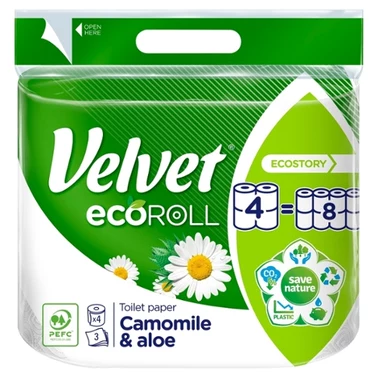 Velvet ecoRoll Camomile & Aloe Papier toaletowy 4 rolki - 3