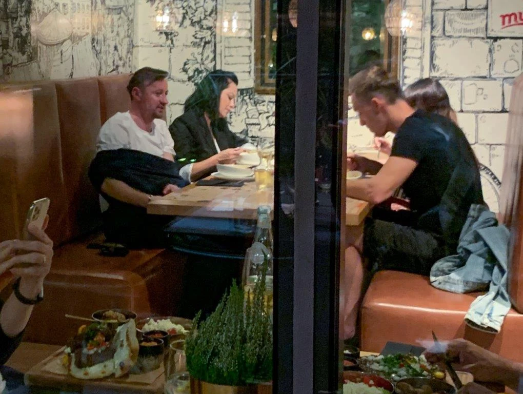 Rodzina Małyszów na obiedzie