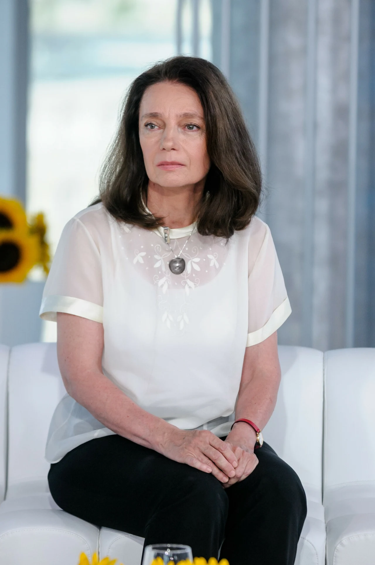 Barbara Sienkiewicz na kanapie "DDTVN" w 2015 roku.