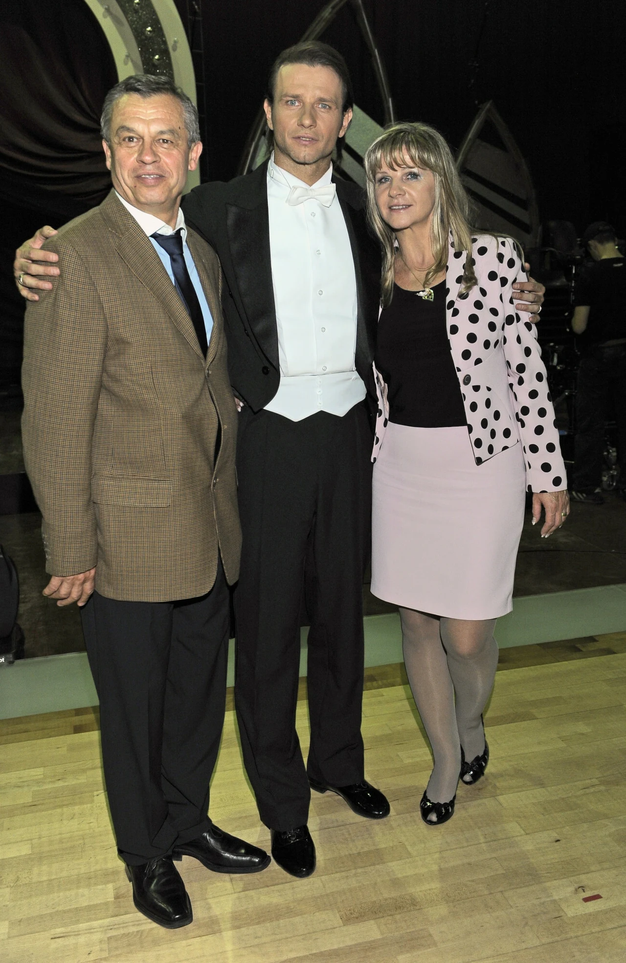 Radek Majdan z rodzicami w Tańcu z Gwiazdami w 2009 roku.