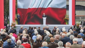 Prezydent Andrzej Duda podczas uroczystości otwarcia Muzeum Pamięci Sybiru w Białymstoku