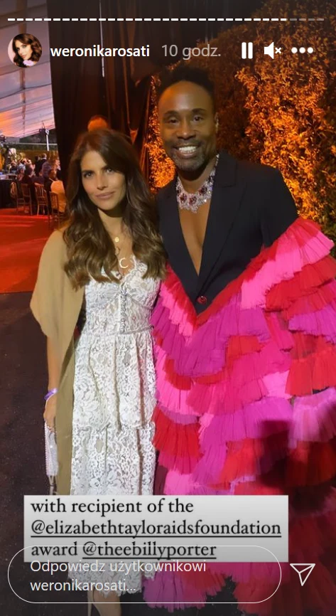 Weronika Rosati i Billy Porter fot. Instagram (instagram.com/weronikarosati) Weronika Rosati i Billy Porter fot. Instagram (instagram.com/weronikarosati)