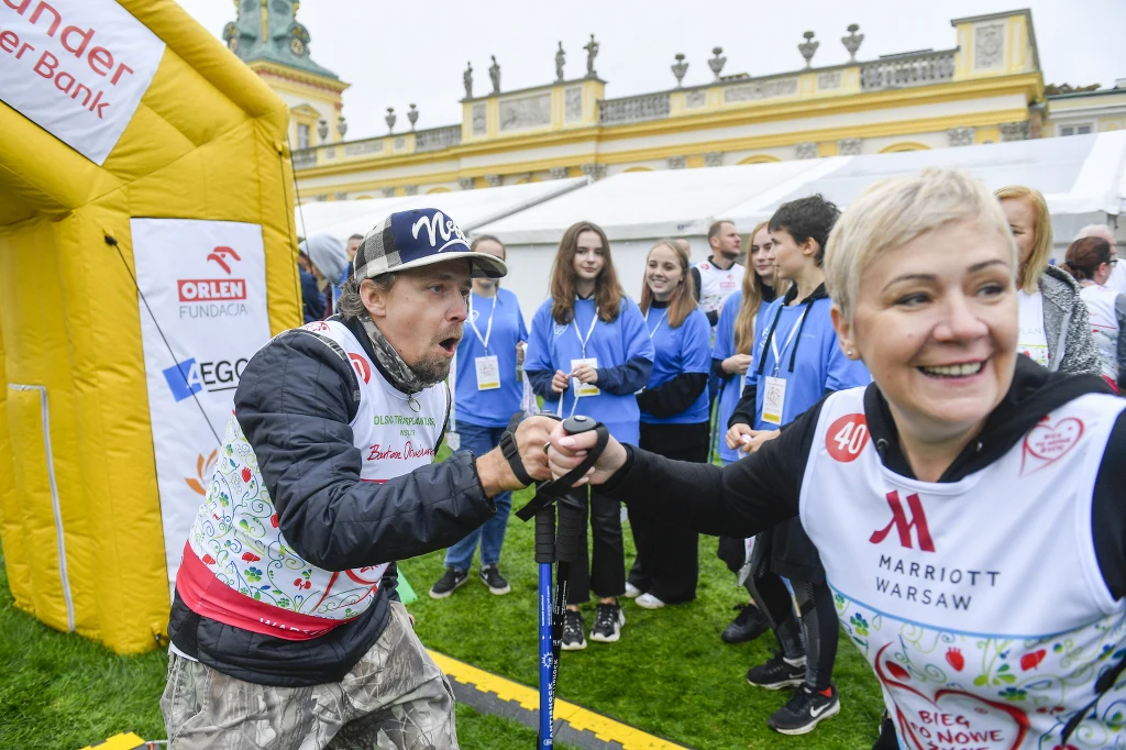 Bartosz Obuchowicz na biegu charytatywnym