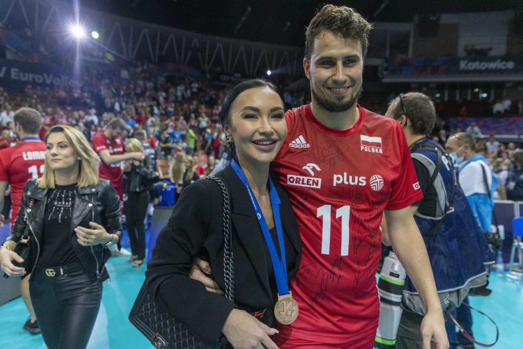 Fabian Drzyzga z żoną