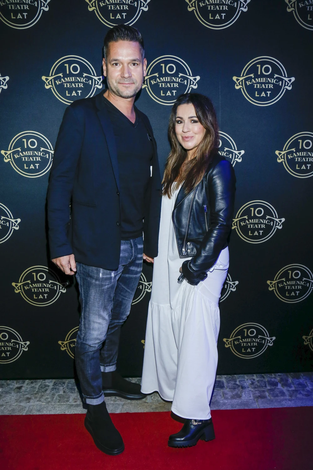 Beata Tadla z mężem na premierze spektaklu Beata Tadla z mężem na premierze spektaklu