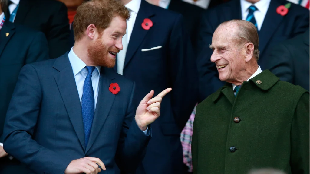 Książę Harry i jego dziadek książę Filip