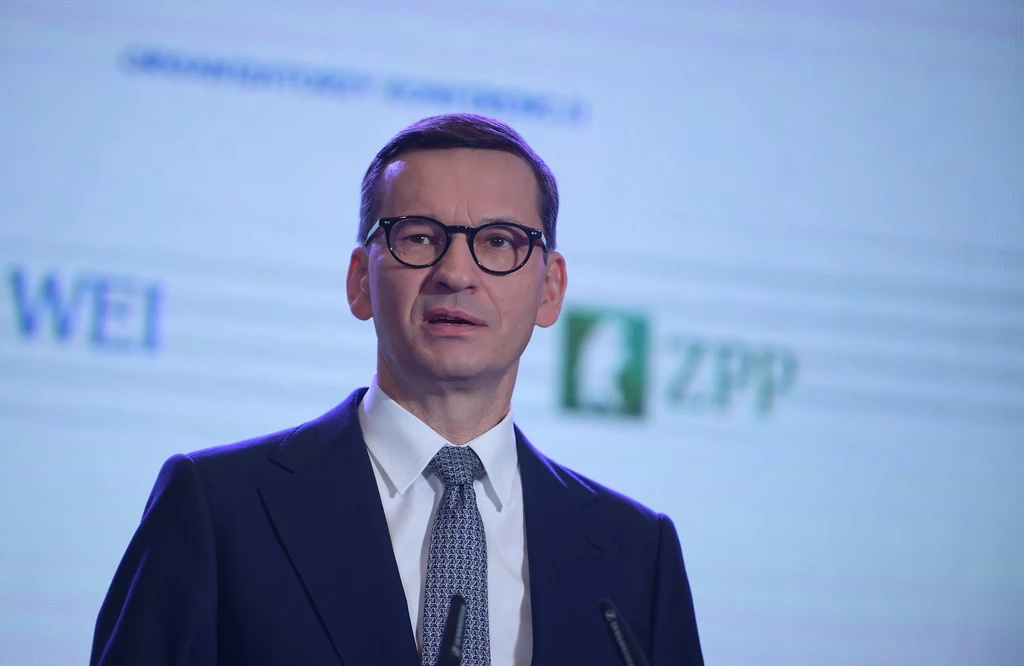 Premier Mateusz Morawiecki podczas konferencji pt. "Uczciwy VAT, zysk dla wszystkich"