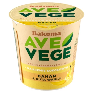 Bakoma Ave Vege Roślinny produkt kokosowy banan-z nutą wanilii 150 g - 0