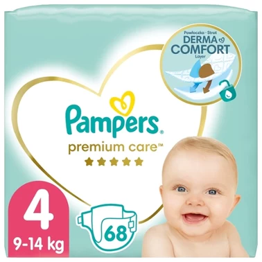 Pampers Premium Care, Rozmiar 4, 68 pieluszki, 9kg-14kg - 4