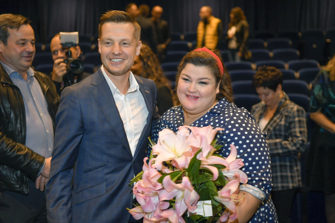Dominika Gwit i Rafał Mroczek na premierze stand-upu Dominika Gwit i Rafał Mroczek na premierze stand-upu