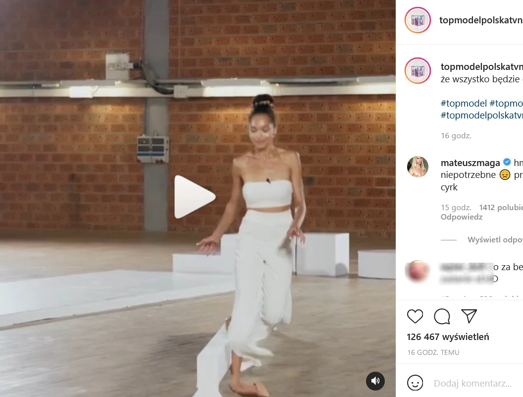 Upadek Nicole w "Top Model" wyglądał groźnie Upadek Nicole w "Top Model" wyglądał groźnie