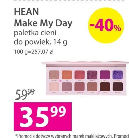 Paleta cieni Hean
