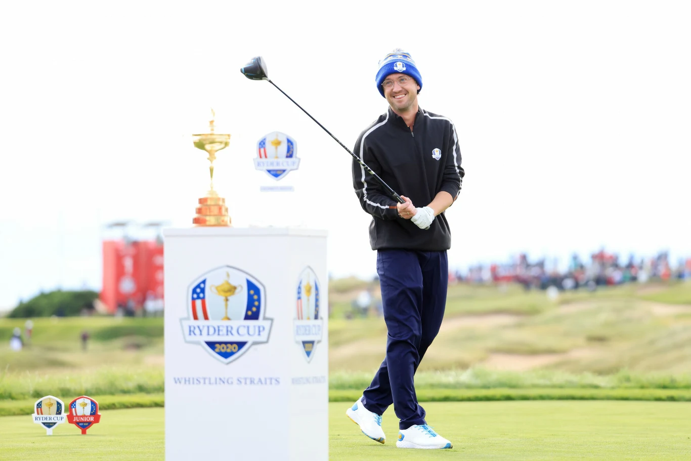 Tom Felton na turnieju golfowym 