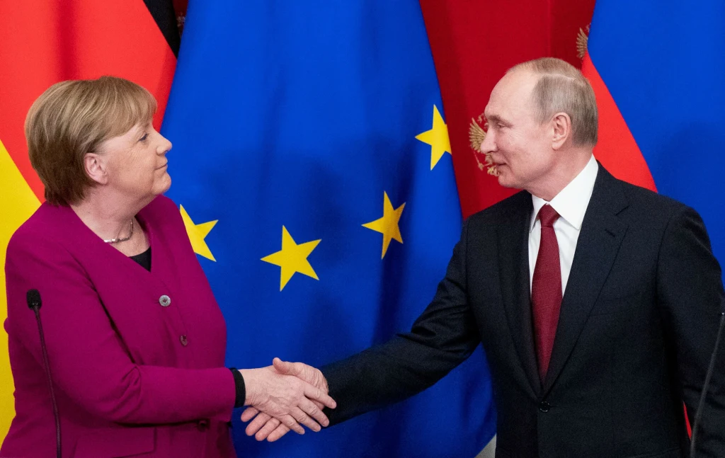 Angela Merkel i Władimir Putin 
