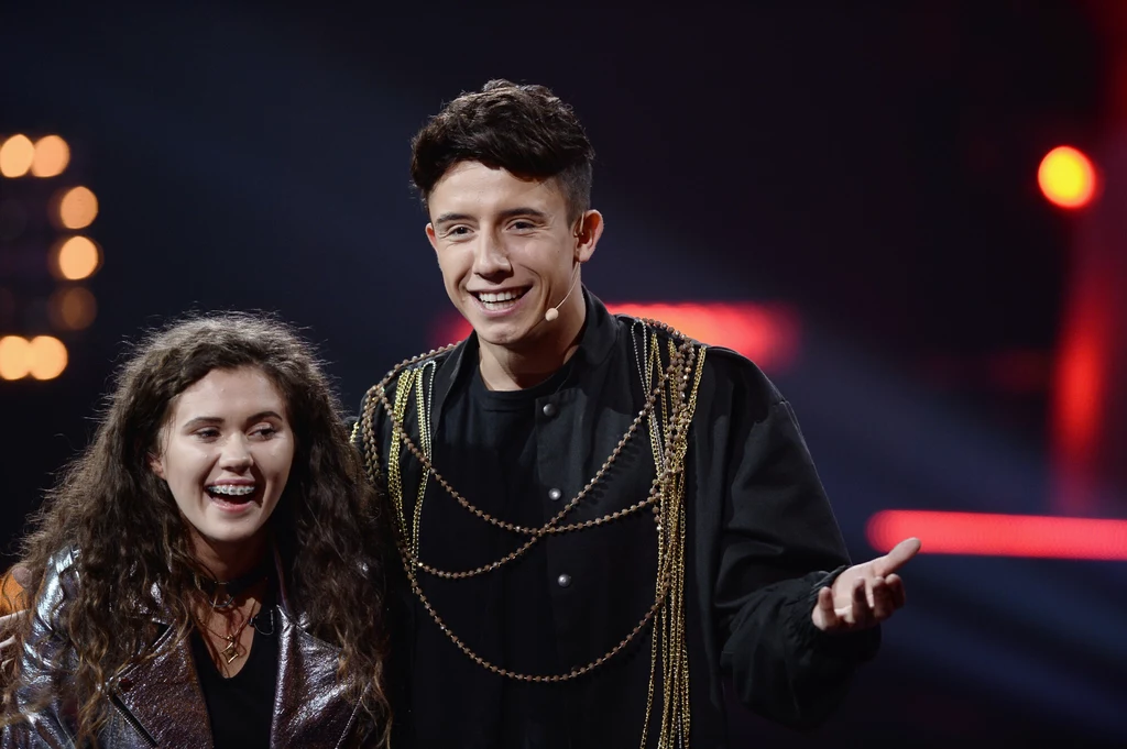 Karo Szczurowska i Dawid Kwiatkowski w "The Voice Kids"