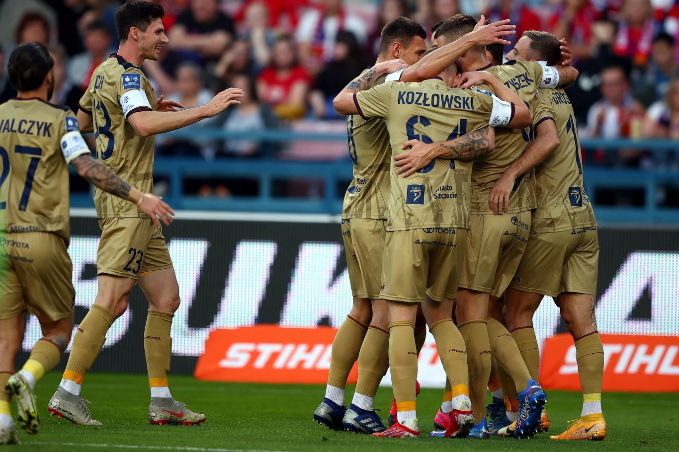 Radość piłkarzy Pogoni Szczecin Radość piłkarzy Pogoni Szczecin